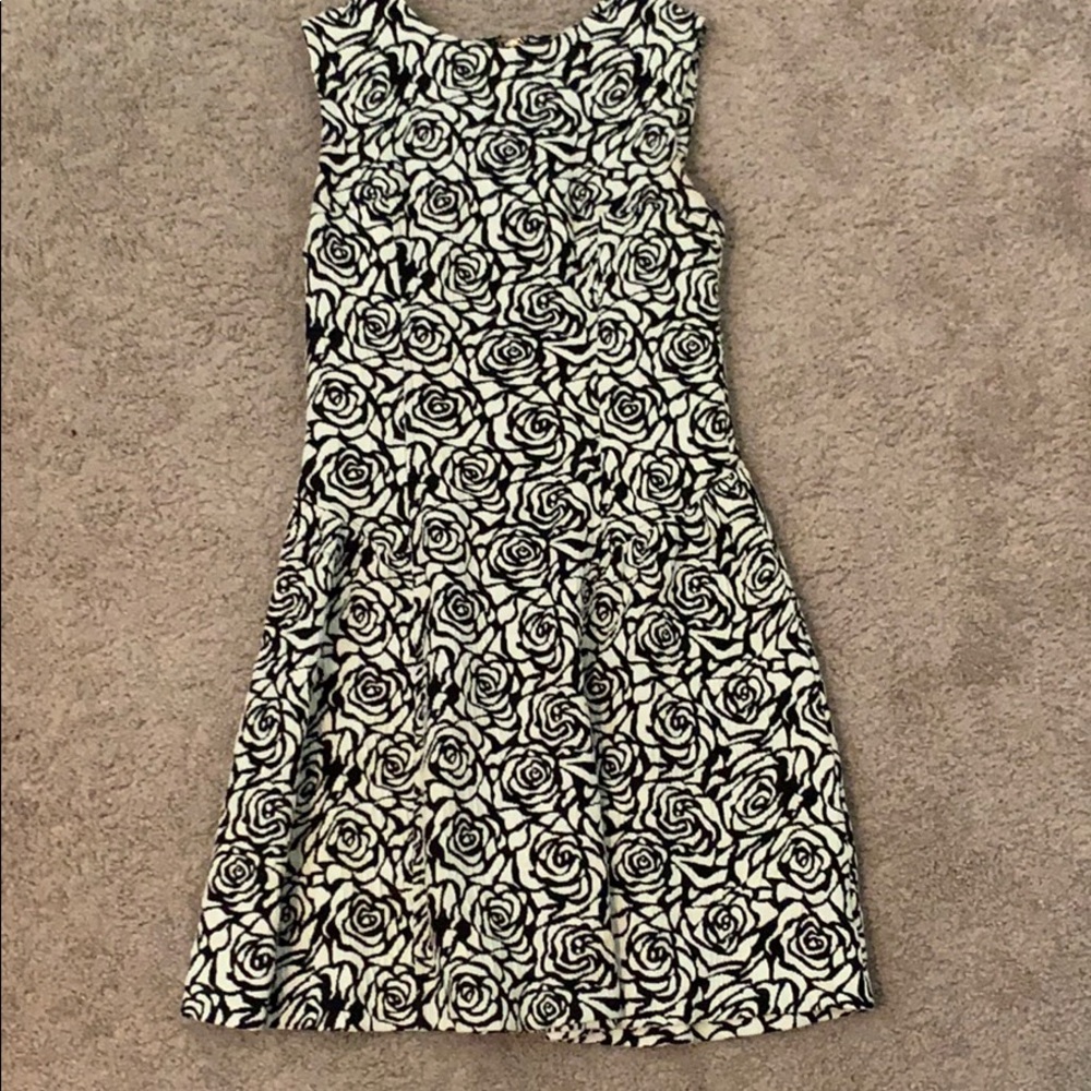 Black and white floral dress